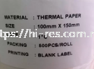 Thermal Label Barcode Sticker Paper Printer Roll 100MM(W) X 150MM(H) -- 500PCS/ROLL Barcode Labels