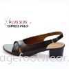 Express Polo Plus Size Ladies Sandal with 1.2 Inch Heel - SL- 9192- BLACK Colour Plus Size Shoes