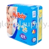 MyBaby Disposable Baby Diaper S,M,L,XL Size (Convenient) x 12 BAGS (CARTON) Convenient Pack  Diaper Mybaby