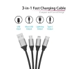 CC27A - CABLEGLOW - LED LIGHT UP LOGO - 3 IN 1 FAST CHARGE Cable