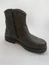 BIG TRUCK Mid Cut Men Safety Shoes BT8015 - DARK BROWN Colour BRANDED Men and Ladies Safety Boots.