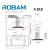 ROBAM Cooker Hood A 818 ROBAM COOKER HOOD COOKER HOOD KITCHEN APPLIANCES