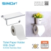 SINOR BF-12 SUS304 Stainless Steel Toilet Paper Holder With Shelf Toilet Paper Holder Sanitary Ware