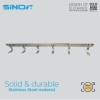 Sinor BF-9016-6 SUS304 Stainless Steel Wall-Mount Clothes Hanger 6 Hook Hanger Hook Sanitary Ware