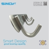 SINOR BF-9016-4 SUS304 Stainless Steel Wall-Mount Clothes Hanger 4 Hook Hanger Hook Sanitary Ware