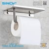 SINOR BF-12 SUS304 Stainless Steel Toilet Paper Holder With Shelf Toilet Paper Holder Sanitary Ware