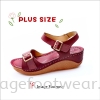 PlusSize Women 2 inch Sandals- PS-880-2 MAROON Colour Plus Size Shoes