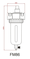 FM863 COALESCING FILTER THB AIR CLEAN / DRYER AIR CONTROL UNITS PNEUMATIC COMPONENTS  & TOOLS 