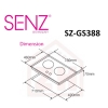 SENZ 2 Burner Gas Cooker Hob SZ-GS388 SENZ GAS COOKER HOB GAS COOKER HOB KITCHEN APPLIANCES