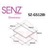 SENZ 2 Burner Gas Cooker Hob SZ-GS128I SENZ GAS COOKER HOB GAS COOKER HOB KITCHEN APPLIANCES