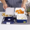 Superlock 2 Layer Square Lunchbox - 1,550 ML Grey Superlock Set & Lunchbox Series Super Lock