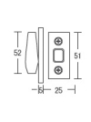 ST.GUCHI BRASS HALF DEAD BOLT (D294-AC) SGDB-D294 Deadbolt Mechanical Locks