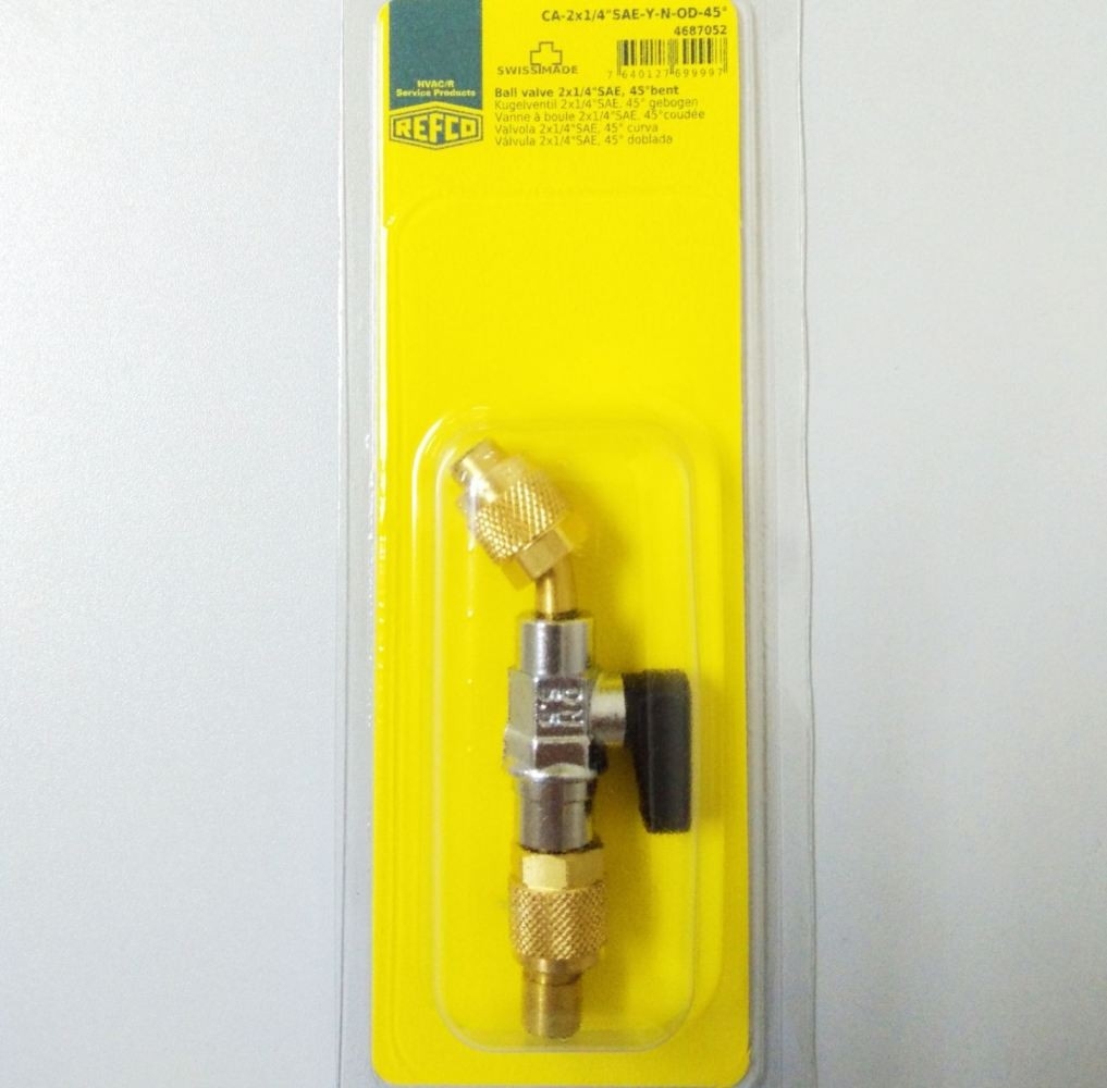 REFCO Ball Valve CA-2 x 1/4' SAE-Y-N-OD-45° Ball Valve Refco ...
