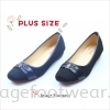 PlusSize Women Shoe with FLAT Sole- PS-71-5 - BLUE Colour Plus Size Shoes