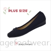 PlusSize Women Shoe with FLAT Sole- PS-210-2 - BLACK Colour Plus Size Shoes