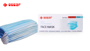 OSCAR 3PLY DISPOSABLE FACE MASK FM03 (EAR LOOP) BLUE COLOUR - Type II R (RM20) DISPOSABLE ITEMS