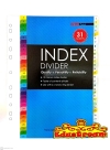 UNI PAPER COLOUR INDEX DIVIDER ( 12 / 20 / 31 SHEETS ) Labels Paper Product Stationery & Craft