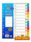 NISO A4 PVC INDEX DIVIDER  ( MONTH ) Labels Paper Product Stationery & Craft