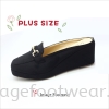 PlusSize Women 2.5 inch Wedges- PS-999(B)-13- BLACK Colour Plus Size Shoes