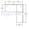 WORKSATITION C EC 1515 RECTANGULAR SHAPE WITH SIDE CABINET WORKSTATION