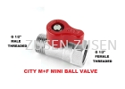 CITY BRASS M + F MINI BALL VALVE - 15MM (1/2") Ball Valve Kitchen & Bathroom Products