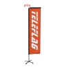 FT3 3meter teleflag banner with cross bass Beach Flag Banner