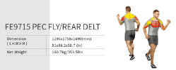 Pect Fly/ Rear Delt FE9715 EXOFORM Strength Machine Commercial GYM