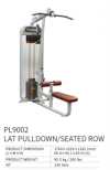 LAT PULLDOWN/SEATED ROW PL9002 PL Series Strength Machine Commercial GYM