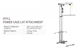 Power Cage Lat Attachment IFPCL    IF Series Free Weights Commercial GYM