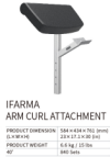 ARM CURL ATTACHMENT IFARMA IF Series Free Weights Commercial GYM