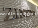 ZINZINO - stainless steel box up 3d lettering  Stainless Steel Box Up 3D Lettering Signboard