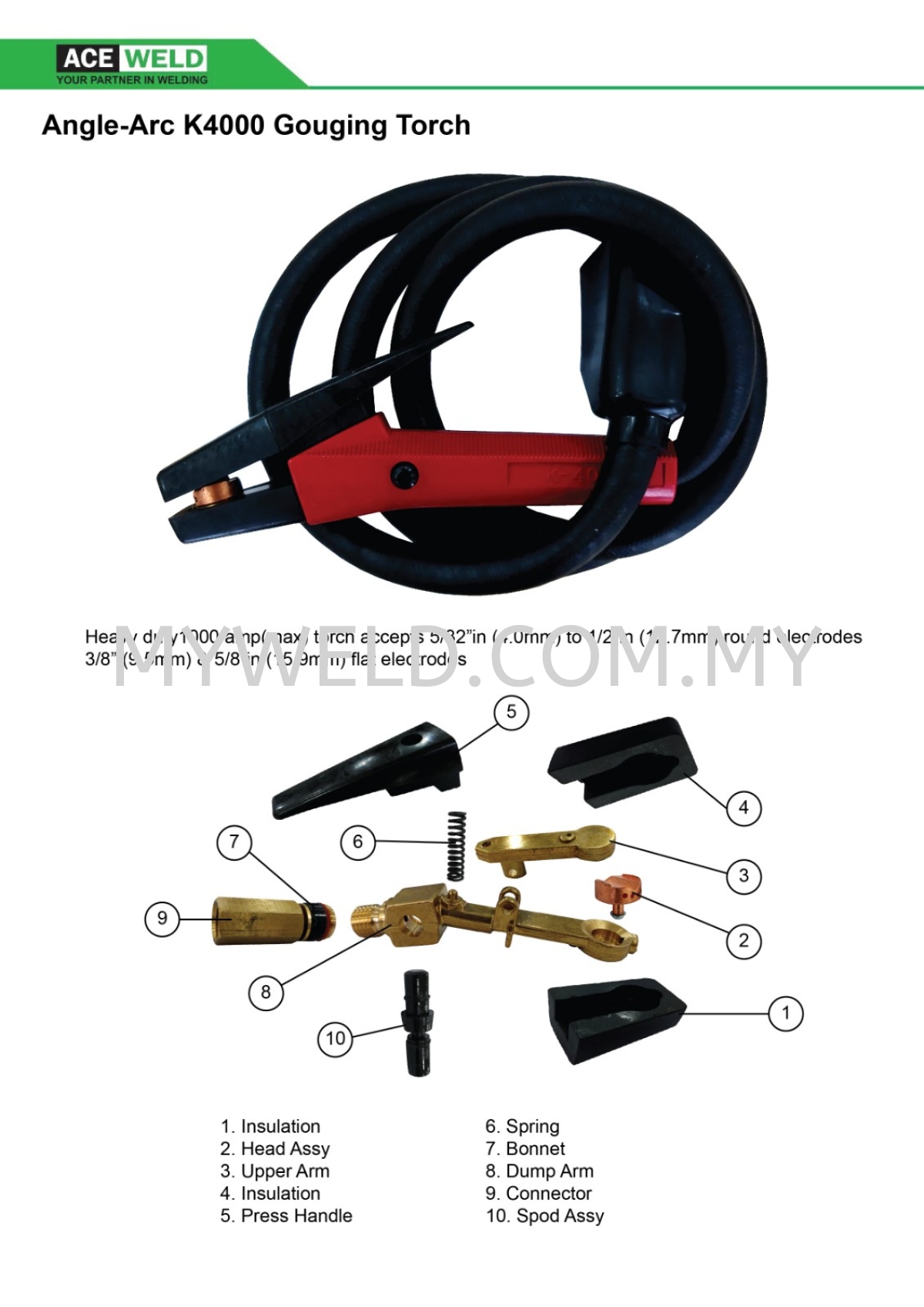 Angle Arc K4000 Gouging Torch Part Gouging Rod Consumables Selangor angle-arc-k4000-gouging-torch-part-gouging-rod-consumables-selangor