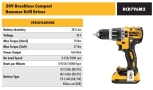 DCD796M2 20V BRUSLESS COMPACT HAMMER DRILL DRIVER