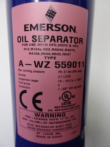 Emerson A-WZ Series Oil Separator