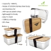 Bamboo SUS304 Lunch Box - LB 139 (1.5L & 1.0L) Lunch Box & Cutlery Set Drinkware & Container  Corporate Gift