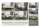 2 Function Manual Bed + Mattress (RM1988) Manual Hospital Bed Home Care Hospital Bed