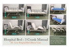 3 function Manual Hospital Bed (High Low Bed) (RM3299) Manual Hospital Bed HOME CARE HOSPITAL BED