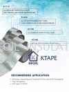 KTAPE KTA KT740 (48mm [W] x 30m [L]) Aluminium Woven Foil Acrylic Tape  Foil Tape (KTAPE)