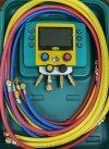 REFCO REFMATE 4 Four Way Digital Manifold with Charging Hose and 3/8" Vacuum Hose Digital Manifold