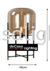 Modern Table Lamp (1159) Glass / Metal Design Table Lamp TABLE LAMP