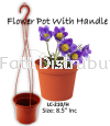 22cm Pasu Pokok Bunga 8.5" Flower Pot With Handle LC210/H Flower Pot & Tray Gardening