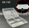 BX-190 (3 CAVITIES LUNCH BOX) 50pcs+/- TAKE AWAY PACKAGING PRODUCTS