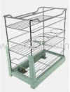 THREE LAYERS FUNCTION PULL OUT BASKET STEEL ( POLISH CHROME ) BASKET KITCHEN BASKET