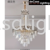 CRYSTAL CHANDELIER PENDANT LIGHT - SMOKE COLOUR HIGH CEILING PENDANT LIGHT