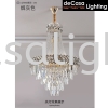 CRYSTAL CHANDELIER PENDANT LIGHT - SMOKE COLOUR HIGH CEILING PENDANT LIGHT