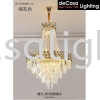 CRYSTAL CHANDELIER PENDANT LIGHT - SMOKE COLOUR HIGH CEILING PENDANT LIGHT