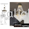 CRYSTAL CHANDELIER PENDANT LIGHT - SMOKE COLOUR HIGH CEILING PENDANT LIGHT