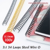 11.1mm (7/16") 3:1 Wire O Ring (100s) Wire O (3:1) ˫Ȧ Binding Accessories װ