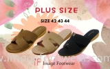 PlusSize Women Flat Slipper- PS-6231-28 BLACK Colour Plus Size Shoes