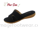 PlusSize Women Flat Slipper- PS-6231-28 BLACK Colour Plus Size Shoes